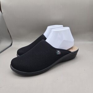 Fly Flot Mules Mesh Clogs Anti Shock Anatomic Slip On Shoe Black Women's 40 US 9